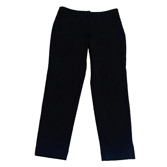 Express Editor ankle crop straight leg low rise dress pants size 0 polka dot - Picture 1 of 10